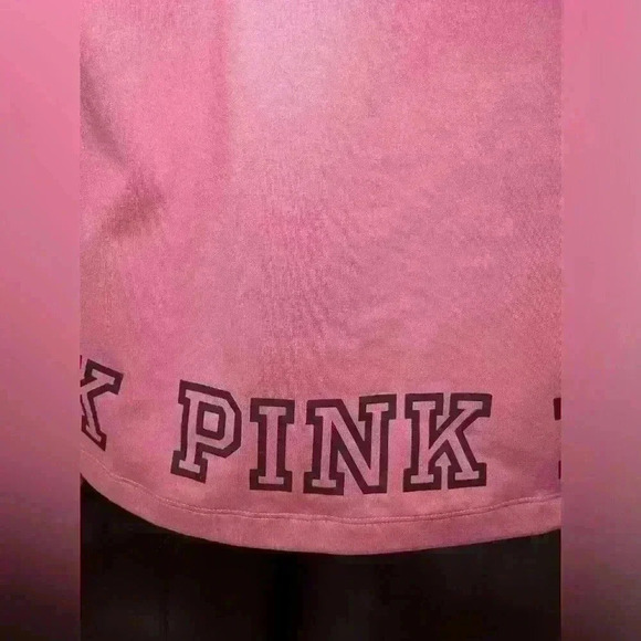 Victorias Secret Pink GRAPHIC Ultimate Deep Zip Half Zip Sweatshirt Size XS - Picture 5 of 6